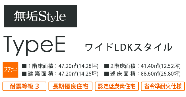 無垢スタイルタイプE・間取りプラン例